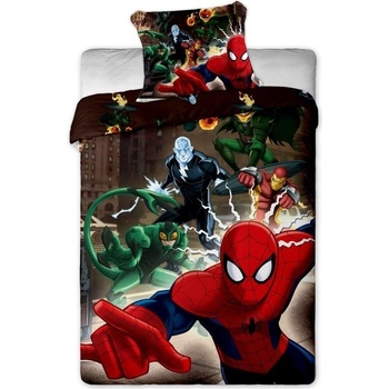 Jerry Fabrics Obliečky Spiderman brown bavlna 140x200 70x90