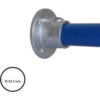 Konstrukční fitinka, spojka ocelových trubek pr. 33,7 mm – podstava přírubová nástěnná 131-B34