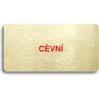 ACCEPT Piktogram CÉVNÍ - zlatá tabulka - barevný tisk bez rámečku