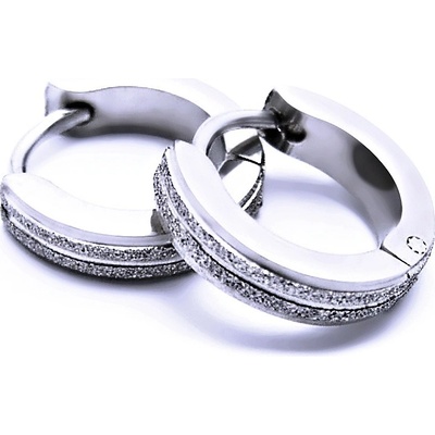 Exeed ocelové náušnice kroužky lesk pískování 40210