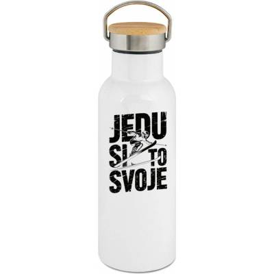 123TRIKO termoska Jedu si to svoje, černý potisk 500 ml