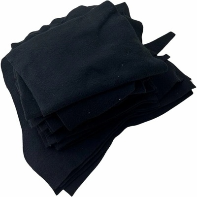 Zvyšky látok, PROSTRIEHY, fleece 0,5 kg čierny