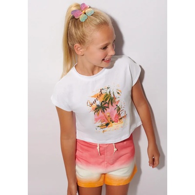 Mayoral Комплект тениска и цветни къси панталонки за момиче Майорал