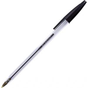 Beifa Химикалка Beifa A+ 934, 1 mm дебелина на писане, черен цвят на писане, прозрачна, 50 бр