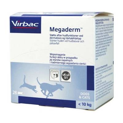 VIRBAC Megaderm Doplnok stravy pre psov a mačky do 10 kg na kožné problémy 28x4 ml