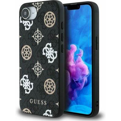 GUESS PU 4G Peony MagSafe заден калъф за iPhone 16e черен Guess | Cheren | ЖЕНИ | UNI