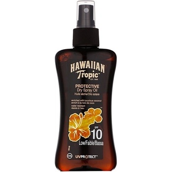 Hawaiian Tropic Protective vodeodolný ochranný suchý olej na opaľovanie SPF10 200 ml
