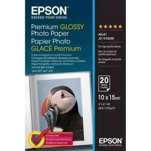 Epson Epson Premium Гланцова Фотохартия 255 g/m2 - 10x15cm - 20 Чаршафи (C13S041706)