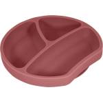 Kindsgut Силиконова детска чиния в тухлен цвят 19x20, 5 cm Dusky Pink - Kindsgut (DY00482017N)