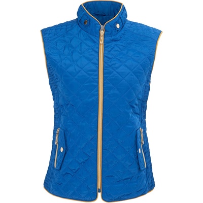 Miso Елек Miso Women's Stand Collar Full Zip Hip Length Gilet - Blue