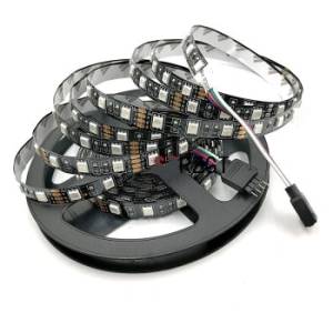  5V USB LED Лента Многоцветна 5050-30 SMD/m RGB, 7.2 W/m, IP20, ролка 5м ►4, 00лв/м (1200)
