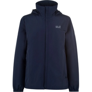 Jack Wolfskin Men's Stormy 2L Waterproof Long Sleeve Rain Anorak - Night Blue