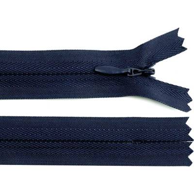 Pro Háčkování Spirálový zip skrytý No 3 délka 20 cm tmavě modrý