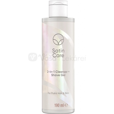 Gillette Satin Care 2v1 Čistiaca emulzia a gél na holenie na intímne partie čistiaci/holiaci gél 190 ml