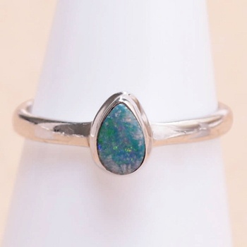 Nefertitis Opál australský prsten stříbro R2843