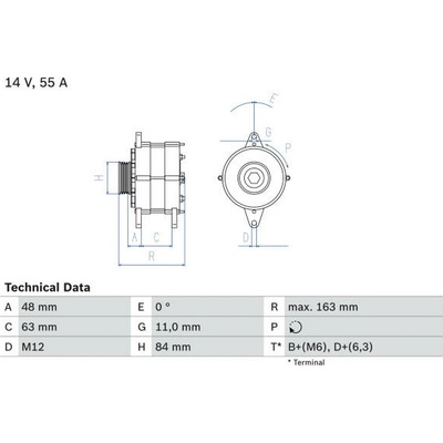 generátor BOSCH 0 986 035 760