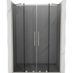 Mexen Velar Duo плъзгащи се душ врати 140 см, графит, четкован никел - 871-140-000-42-97 (871-140-000-42-97)