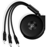 USAMS U20 кабел за данни 3 в 1 Type-C - Type-C/Lightning/microUSB, 100 см, ЧЕРЕН SJ280USB01 (SJ280USB01)
