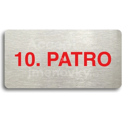 ACCEPT Piktogram 10. PATRO - stříbrná tabulka - barevný tisk bez rámečku