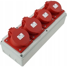 STAVEBNÍ ROZVADĚČ ZÁSUVKOVÝ LONG 2 X 400V 32A/5P + 2 X 400V 16A/5P IP44