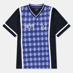 Lyle and Scott Тениска Lyle and Scott Kids Argyle Regular Fit T-Shirt - X578 Now Blue