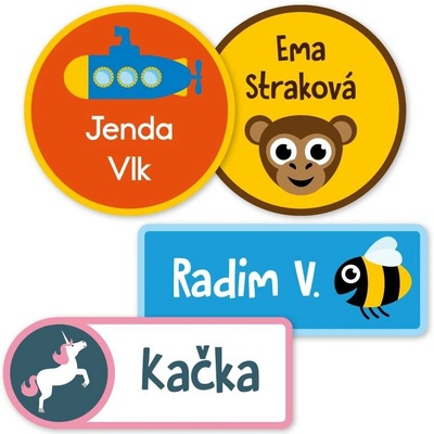 Mama Labels Velké samolepky se jménem pro děti do školy a školky – Zboží Dáma