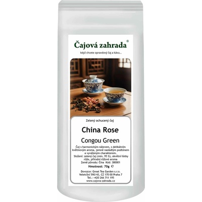 Čajová zahrada China Rose Congou Green zelený čaj 70 g
