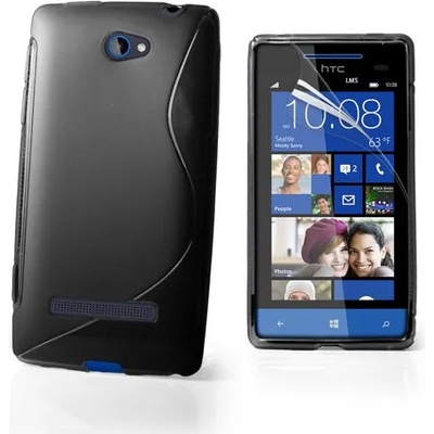 HTC 8s Силиконов Калъф Черен + Протектор