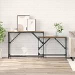vidaXL Конзолна маса 2 бр. Дъб 100 x 28 x 75 см Инженерна дървесина (882887)