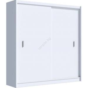 EMS Гардероб SAPHIRA 203x215 см с плъзгащи врати, бял (MT0002)