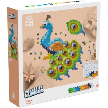 Plus-Plus Skladaj podľa čísel Páv 800 ks