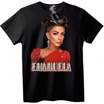 NOONEBRAND Тениска Емануела с червена рокля - 2XL, White