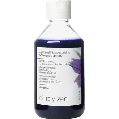 simply zen Age Benefit & Moisturizing Whiteness шампоан за изрусена коса или коса с кичури за жени 250 мл