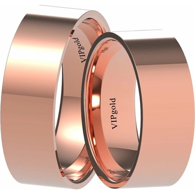 VIPgold Svadobné obrúčky 9003 7 červené zlato