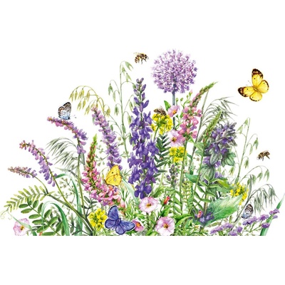 DIMEX ART Флизелинов фототапет ръчно рисувани цветя 375 x 250 см