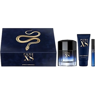 Paco Rabanne Pure XS Подаръчен комплект, Тоалетна вода 100ml + Тоалетна вода 10ml + душ гел 100ml - опаковката му е повредена, мъже