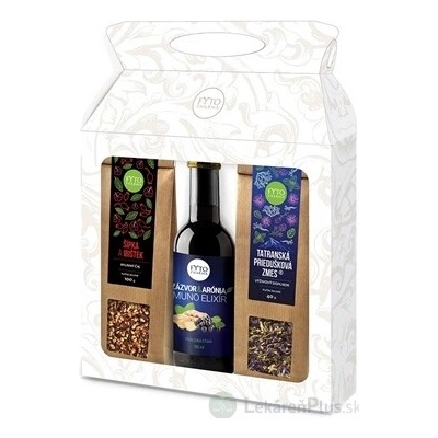 FYTO darčeková kazeta 2 sypané bylinné čaje 40 g + 100 g + nápoj zázvor & arónia 185 ml