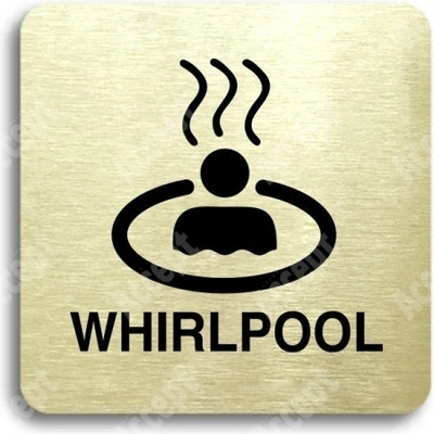 ACCEPT Piktogram whirlpool - zlatá tabulka - černý tisk bez rámečku
