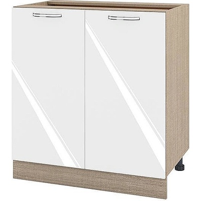 ИРИМ Долен кухненски шкаф Сити МФ-Бяло гланц-05-23 80 см