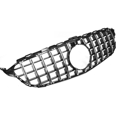 Predná maska Mercedes C W205 14-21 / S205 14-21 / C205 15-23 / A205 16-23 GT Style Black-Chrome