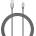 Lemontti MFI Lightning USB кабел, 1.5 м, текстилна оплетка, сив (LCLUSB15)