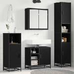 vidaXL Комплект мебели за баня 4 бр. Черния дъб 65 x 33 x 60 см (3402476)