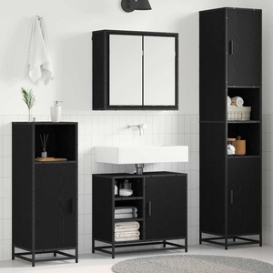 vidaXL Комплект мебели за баня 4 бр. Черния дъб 65 x 33 x 60 см (3402476)