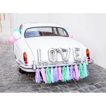 Image 1 of PartyDeco Сватбена украса за кола - Love