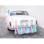 PartyDeco Сватбена украса за кола - Love