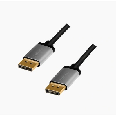 LogiLink DisplayPort kábel DP/M-DP/M 4K/60 Hz feketeszürke 1m (CDA0100) (CDA0100) (CDA0100)