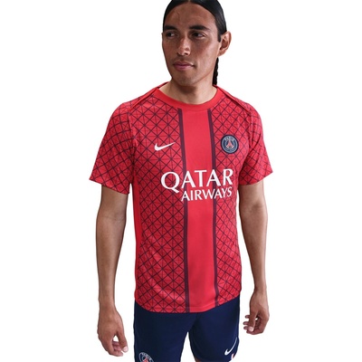 Nike Футболна фланелка Nike Paris Saint-Germain Pre Match Away Shirt 2025 2026 Adults - University Red