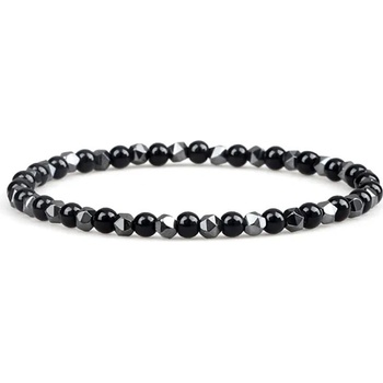 Daniel Dawson Korálkový náramek Diego Onyx a Hematit NR2117/21 Černá