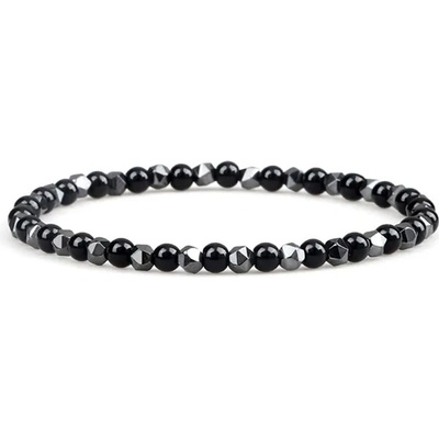 Daniel Dawson Korálkový náramek Diego Onyx a Hematit NR2117/21 Černá