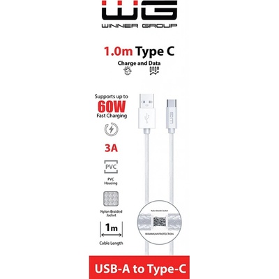 Winner WINKABCMIWHSB dátový USB-C, 1m, bílý